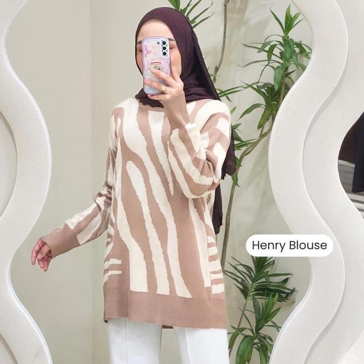 ZUCCA HENRY KOREA STYLE BAGGY COMFY KNITWEAR LABUH - DM190 SWEARSHIRT
