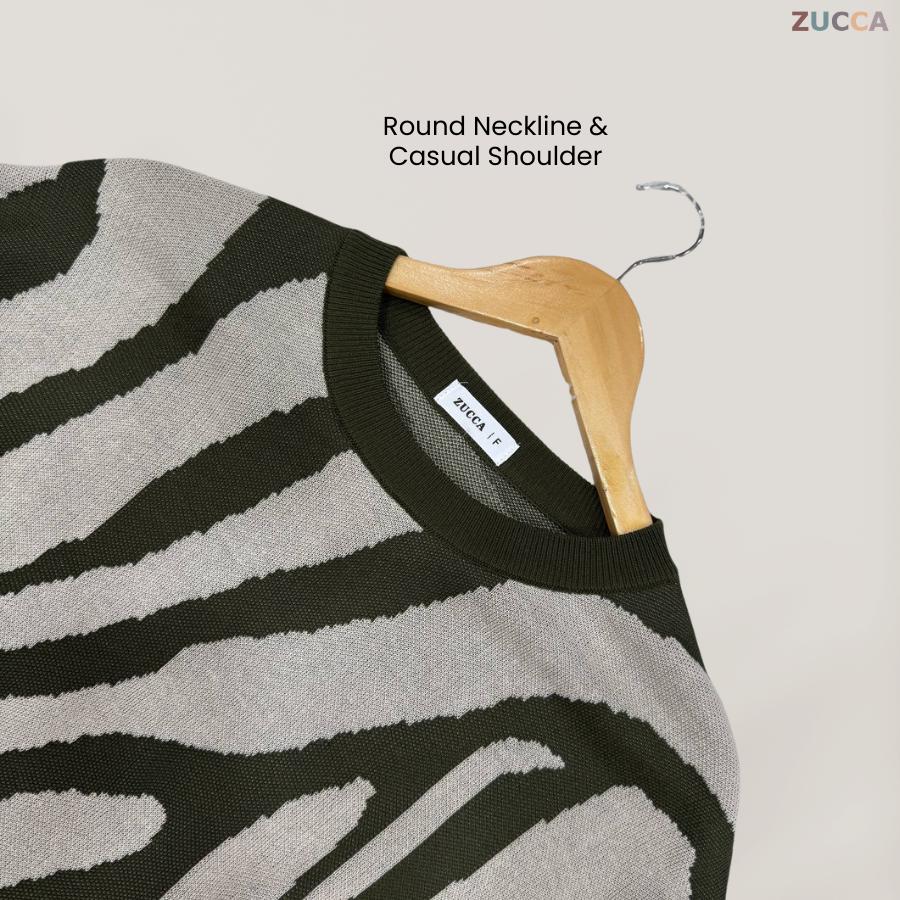 ZUCCA HENRY KOREA STYLE BAGGY COMFY KNITWEAR LABUH - DM190 SWEARSHIRT