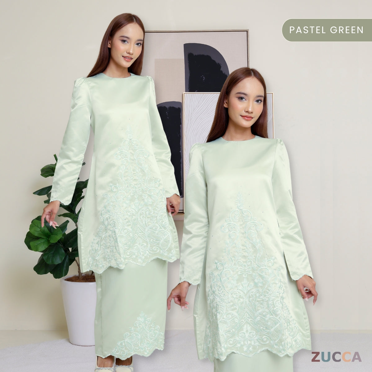 Ratna Kurung Pahang Satin Sulam Ibu Dan Anak - PL002 PL002A