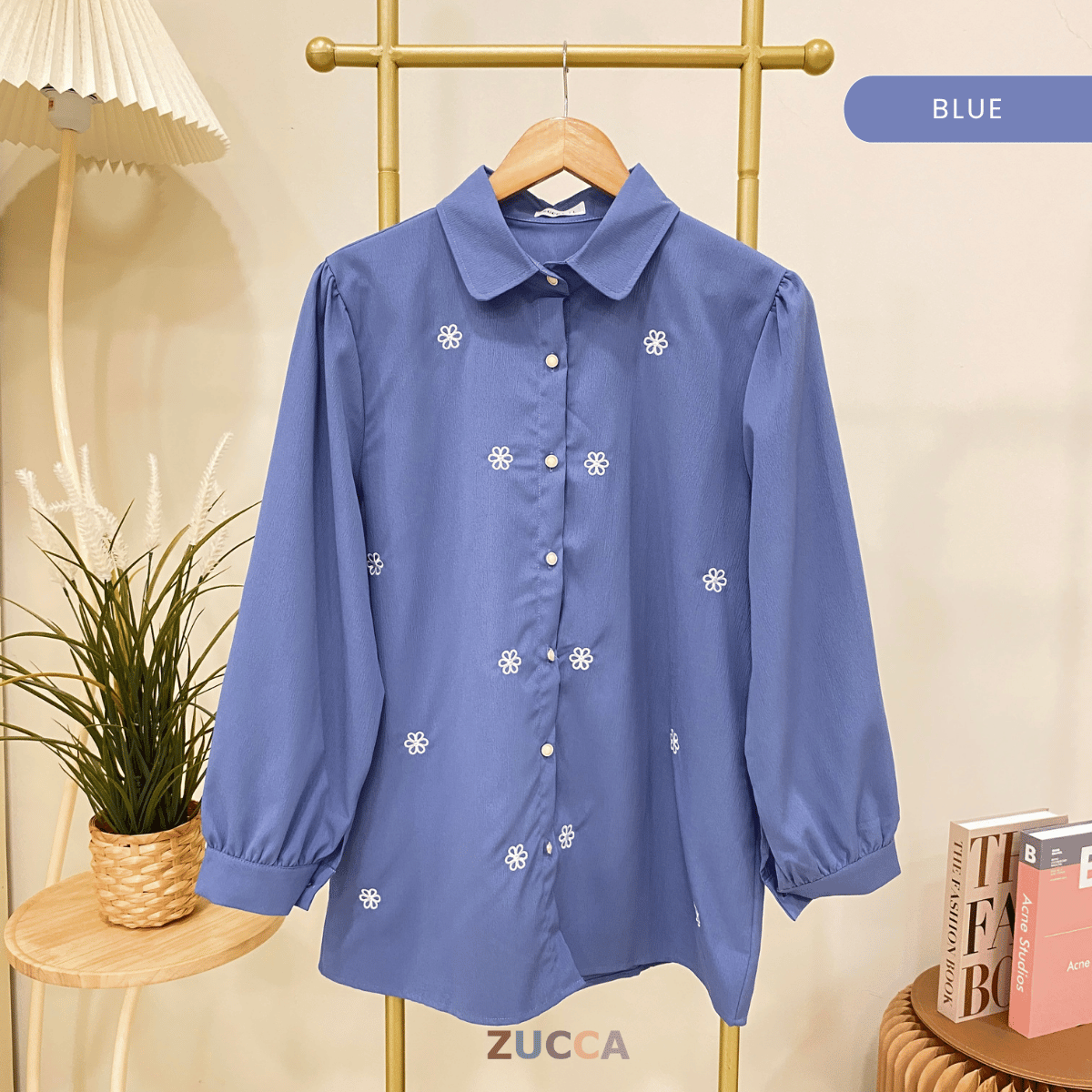 ZUCCA DILLA KEMEJA BERBUTANG PENUH DENGAN SULAMAN - DM251