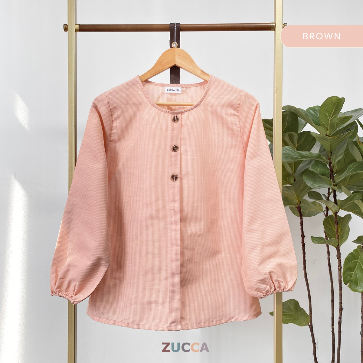ZUCCA ELARA MINIMALIST FRONT BUTTON DETAIL BLOUSE - MA053