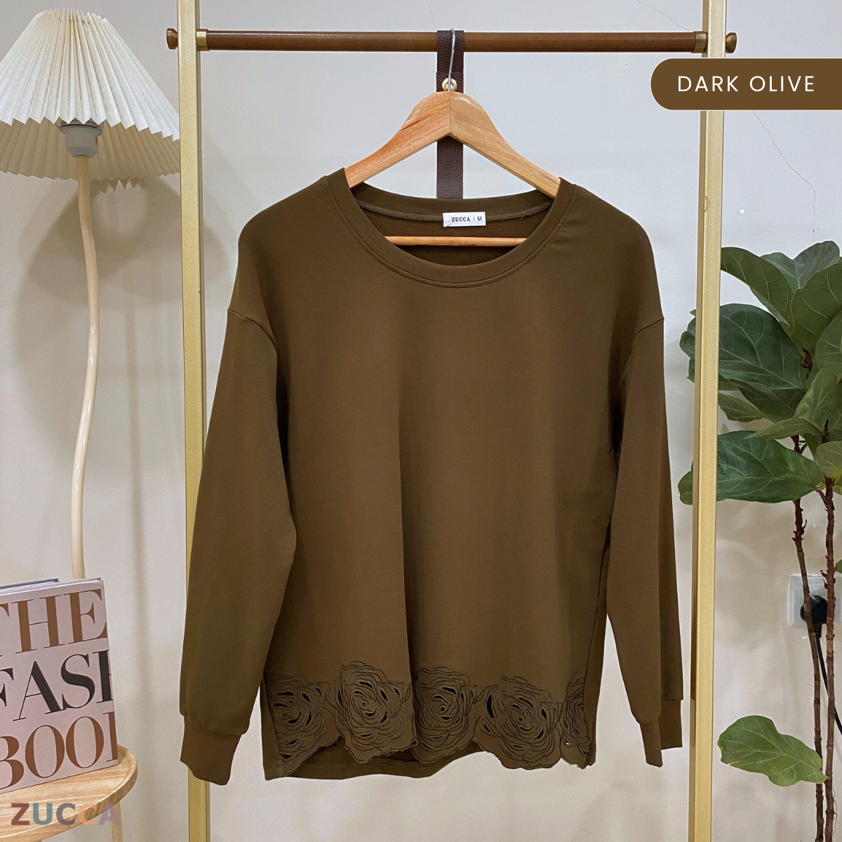 ZUCCA NYLA EMBROIDERY HEM WOMEN BLOUSE - MA018