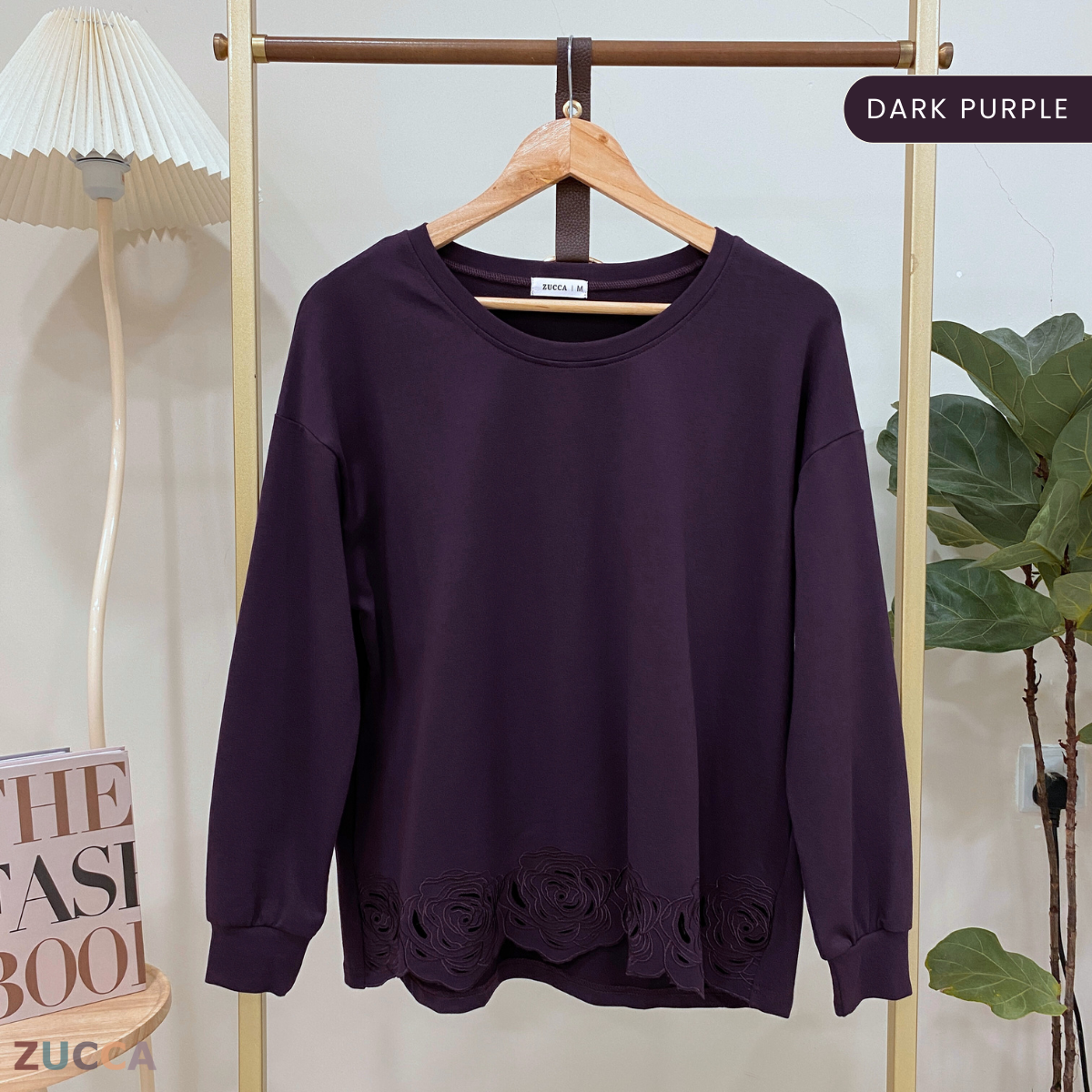ZUCCA NYLA EMBROIDERY HEM WOMEN BLOUSE - MA018