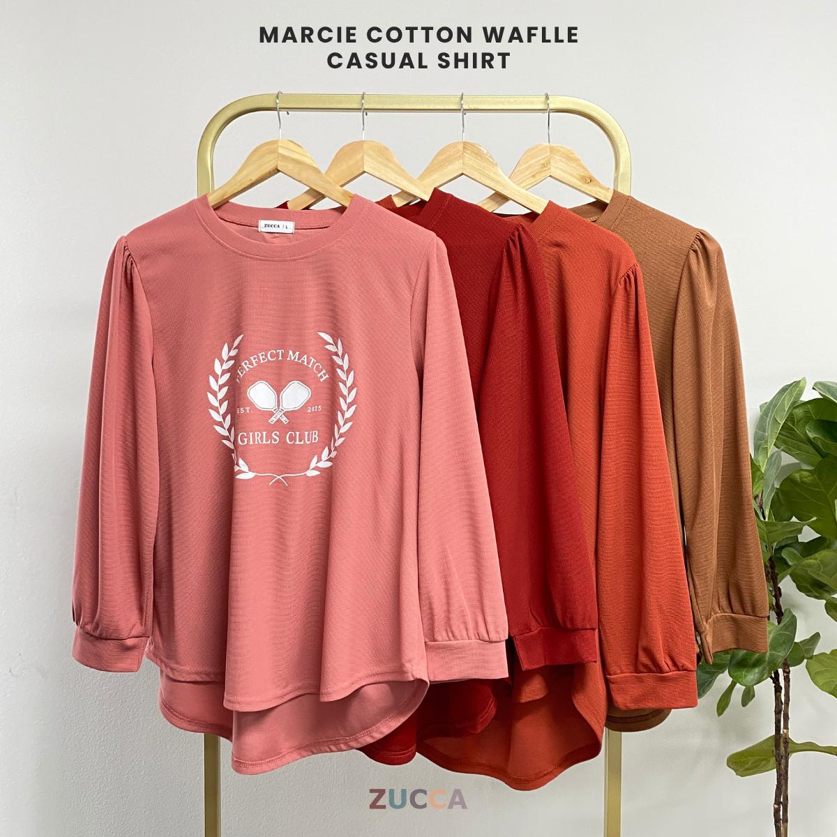 ZUCCA MARCIE KEMEJA KASUAL WANITA WAFFLE COTTON - DM007 BAJU WANITA KOREAN STYLE