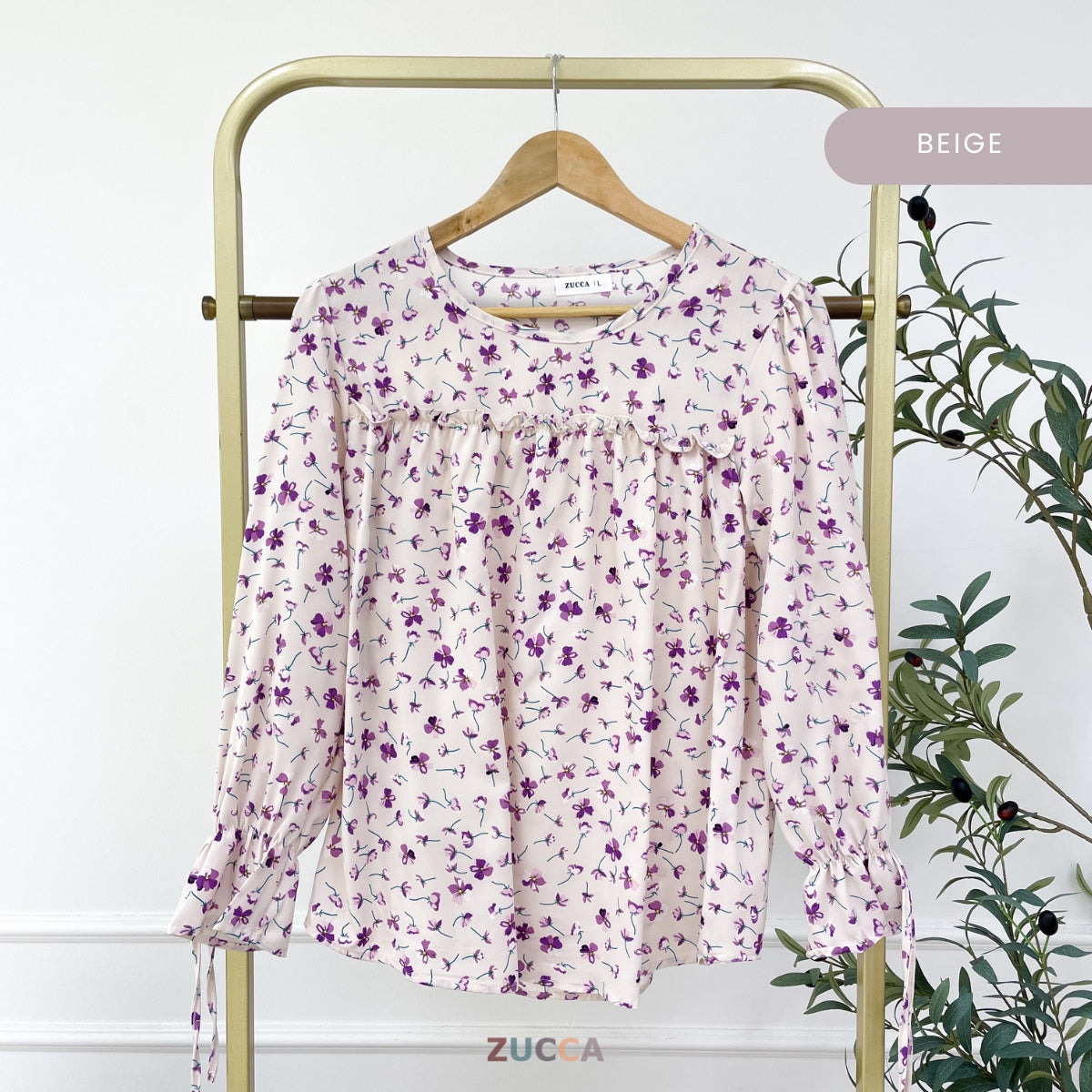 ZUCCA JULINA KASUAL WOMEN BLOUSE FLOWER PRINTED - DM017