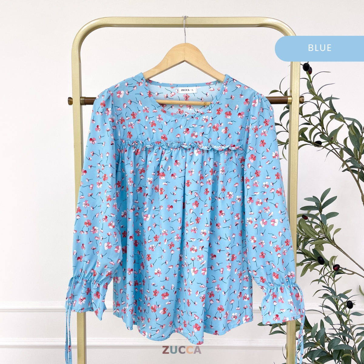 ZUCCA JULINA KASUAL WOMEN BLOUSE FLOWER PRINTED - DM017