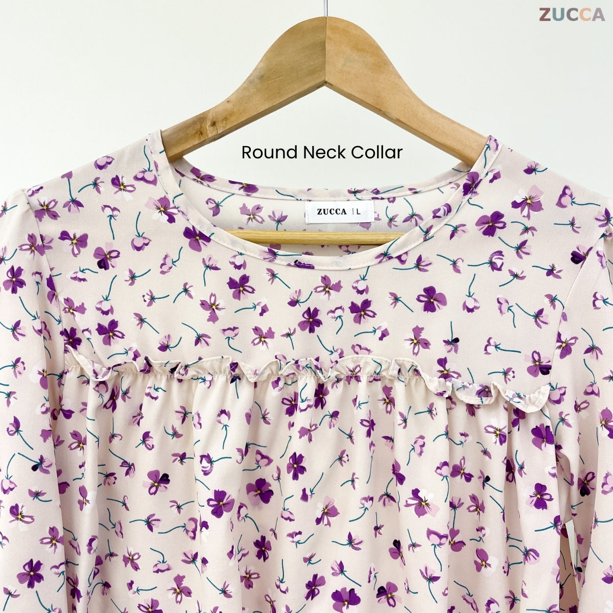 ZUCCA JULINA KASUAL WOMEN BLOUSE FLOWER PRINTED - DM017