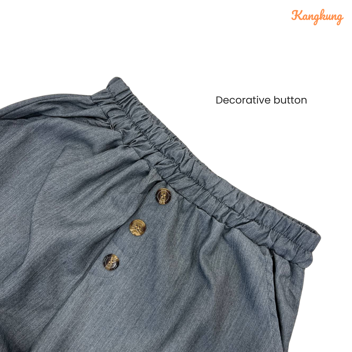 ZUCCA CARLOS BUTTON STRAIGHT PANTS KOREAN STYLE - DM025