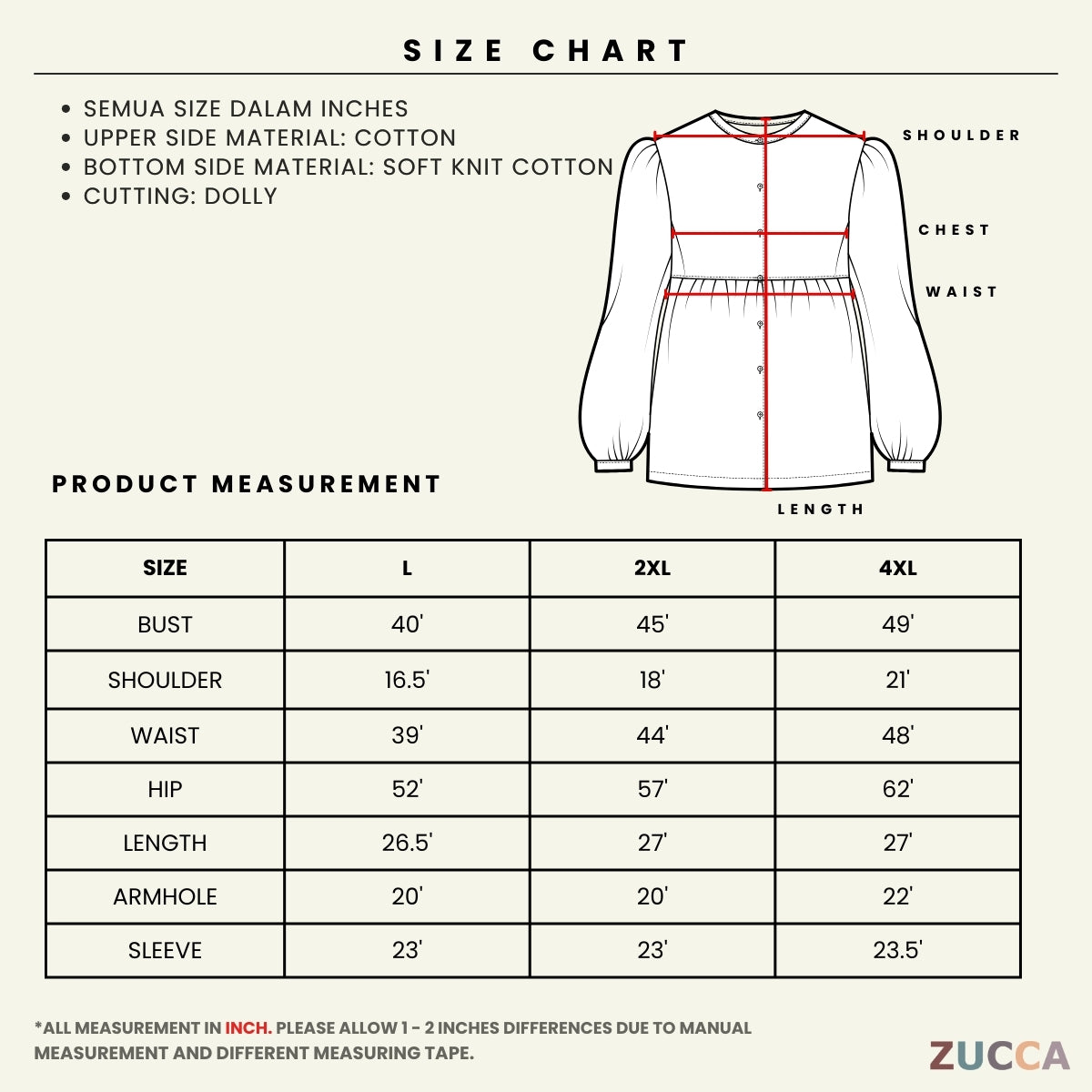ZUCCA SULLI BLOUS KOREA PEPLUM BERCORAK KOTAK - DM040