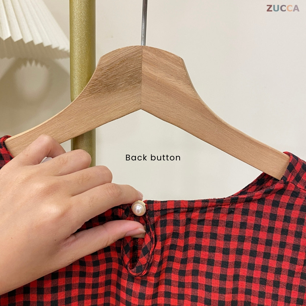 ZUCCA SULLI BLOUS KOREA PEPLUM BERCORAK KOTAK - DM040