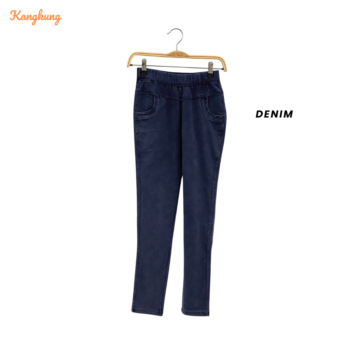 ZUCCA AFIFI SELUAR JEGGING DENIM BERELASTIK WANITA (SAIZ XL–6XL) – DM045 GAYA KOREA