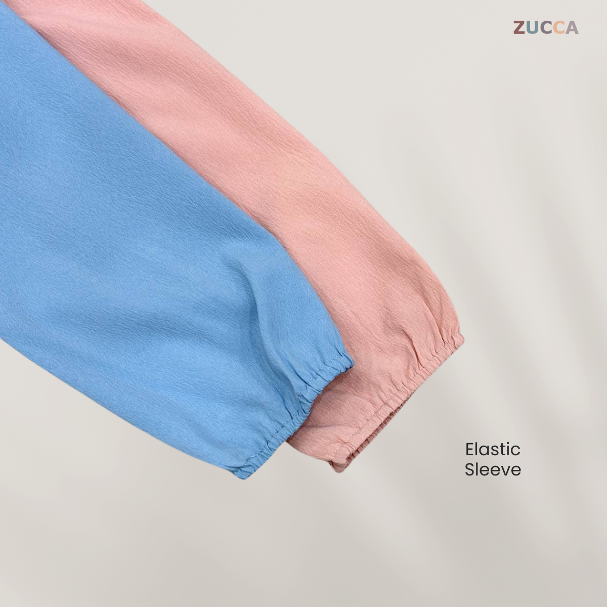 ZUCCA NOVARIA BLOUS WANITA LEHER V BERLIPAT DENGAN RIMPLES - DM075