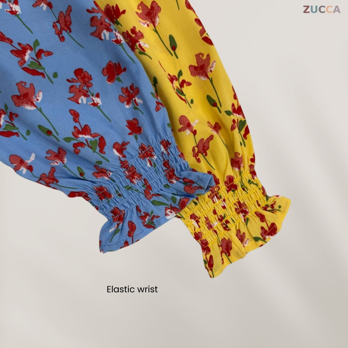 ZUCCA NANA KEMEJA WANITA FLORAL BERKOLAR PETERPAN - DM099 GAYA KOREA