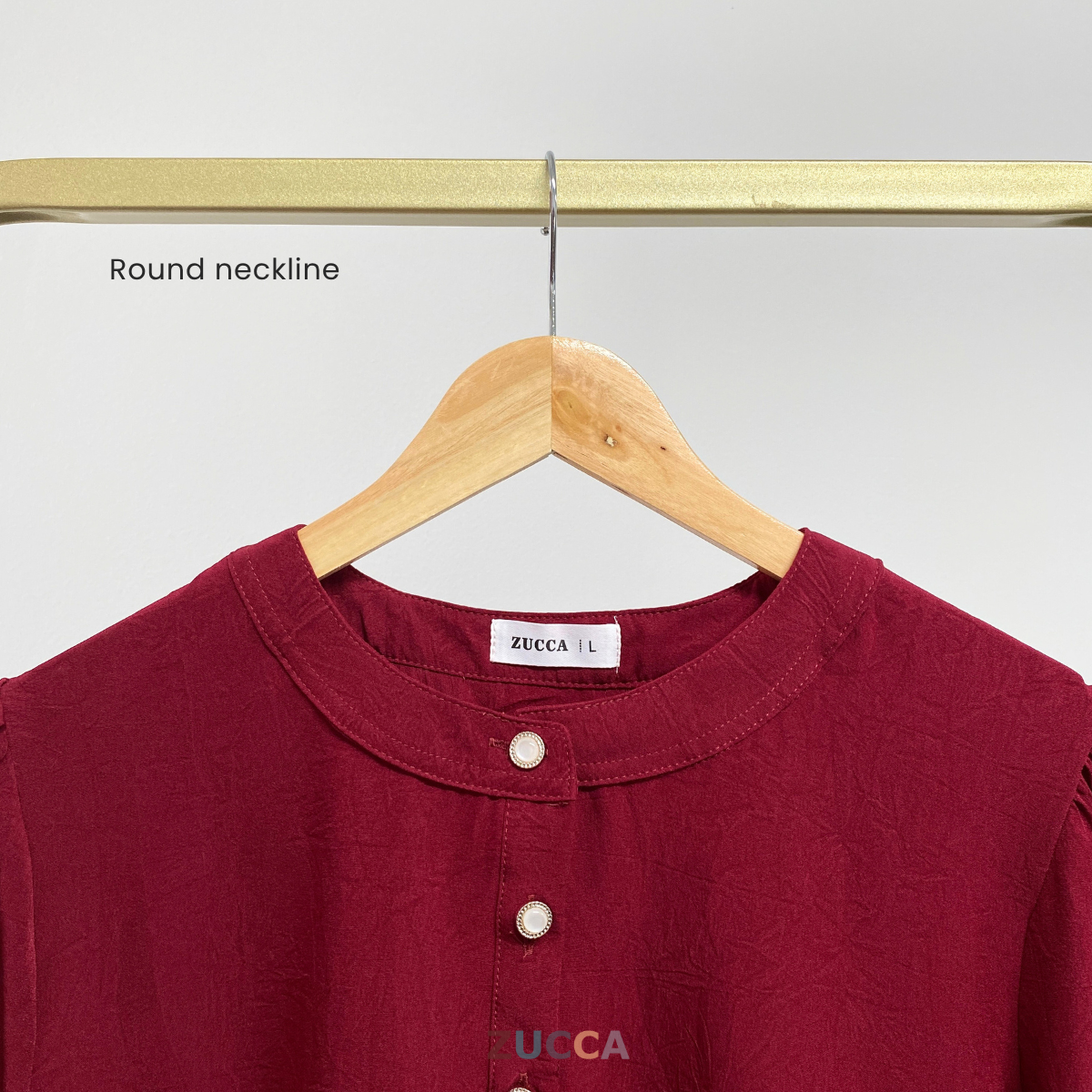 ZUCCA WAZAR LONG BLOUSE COMFY IRONLESS - DM109 Baju Cotton