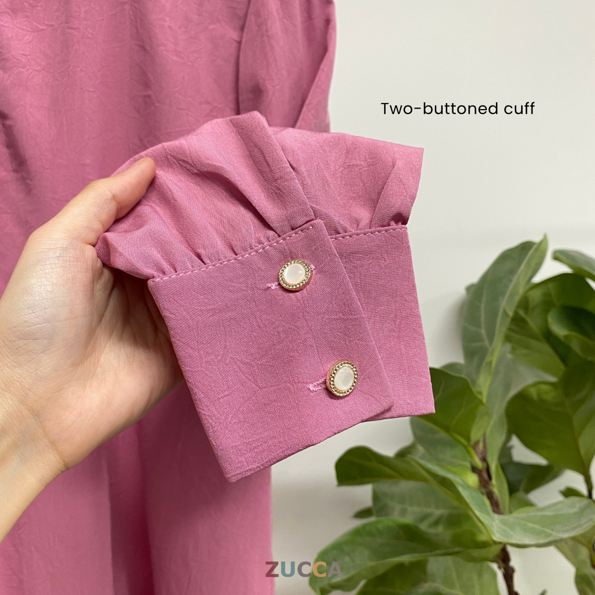 ZUCCA WAZAR LONG BLOUSE COMFY IRONLESS - DM109 Baju Cotton