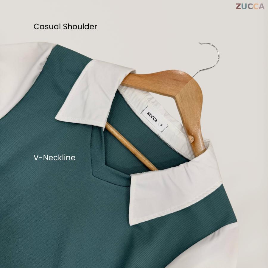 Stacy Ribbed Knit Attached Women Blouse - DM122 Korean Style