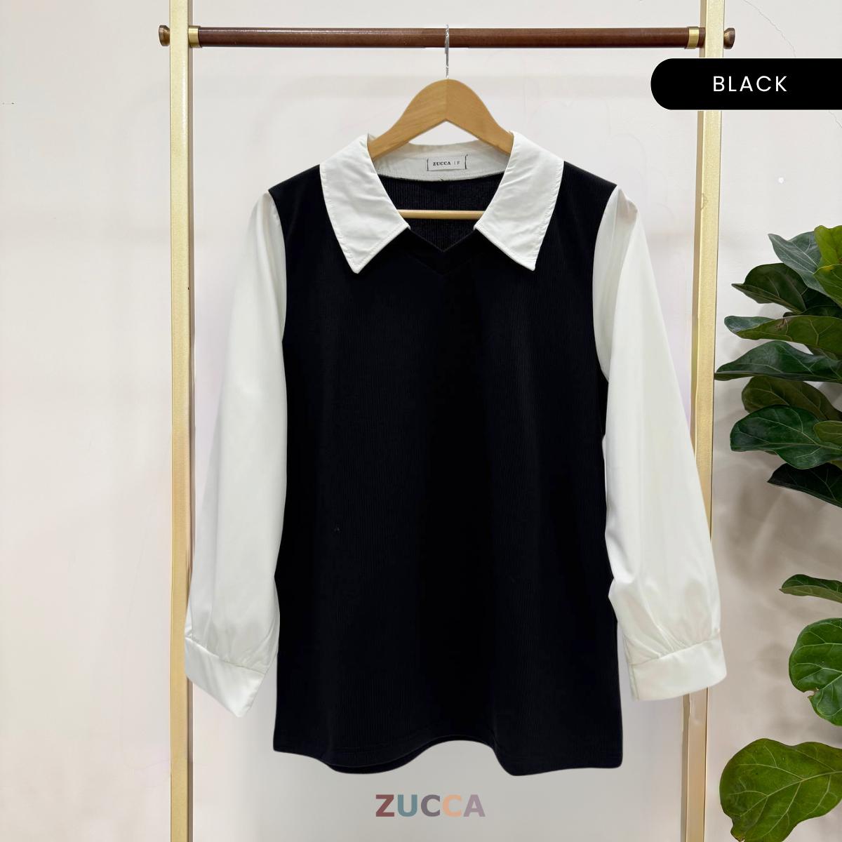 Stacy Ribbed Knit Attached Women Blouse - DM122 Korean Style