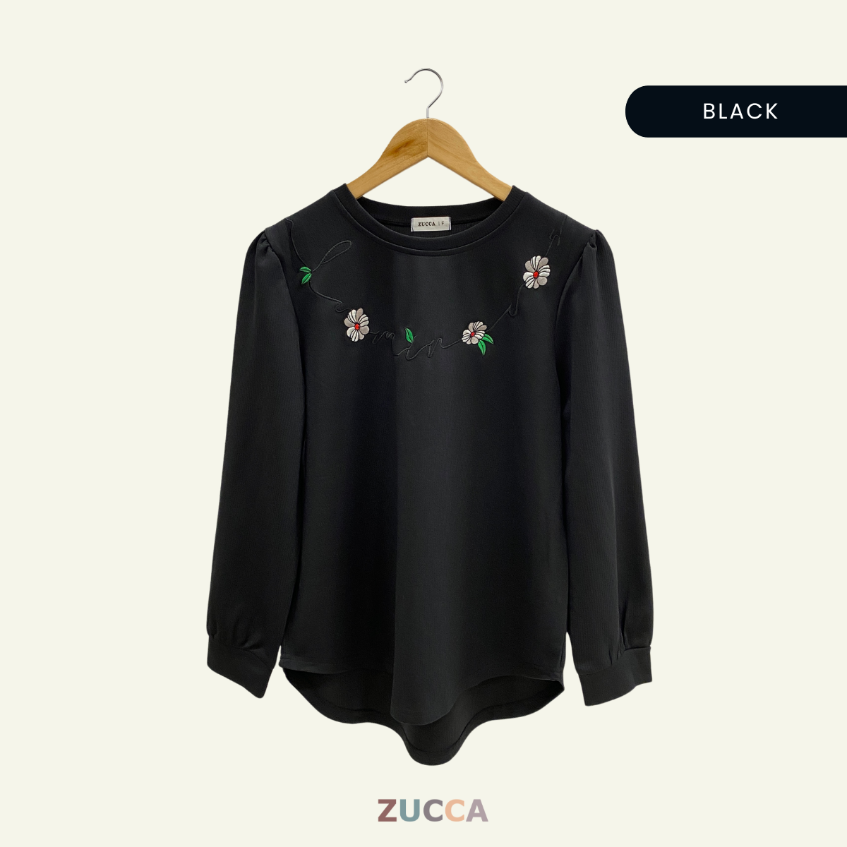ZUCCA ADISA CASUAL BLOUSE WITH EMBROIDERY DESIGN - DM140