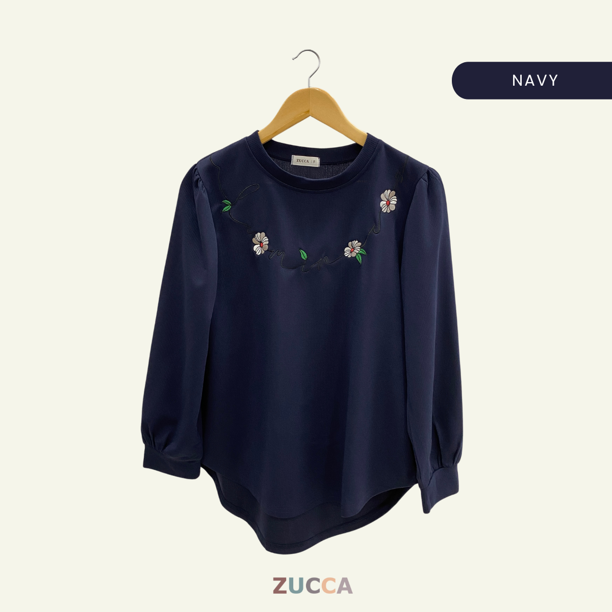 ZUCCA ADISA CASUAL BLOUSE WITH EMBROIDERY DESIGN - DM140