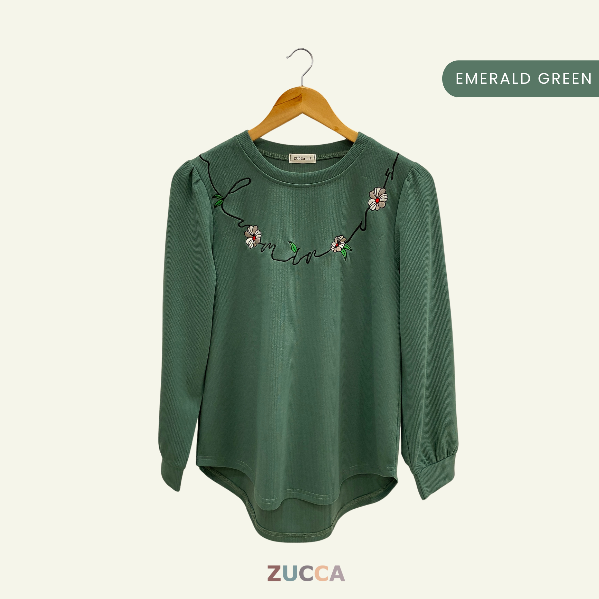 ZUCCA ADISA CASUAL BLOUSE WITH EMBROIDERY DESIGN - DM140