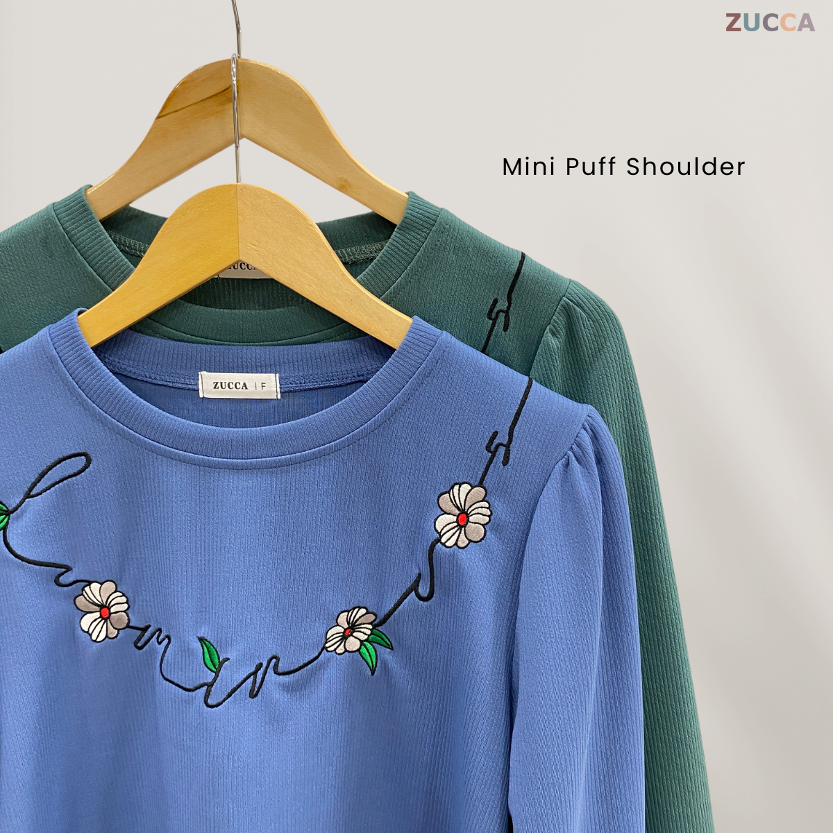 ZUCCA ADISA CASUAL BLOUSE WITH EMBROIDERY DESIGN - DM140