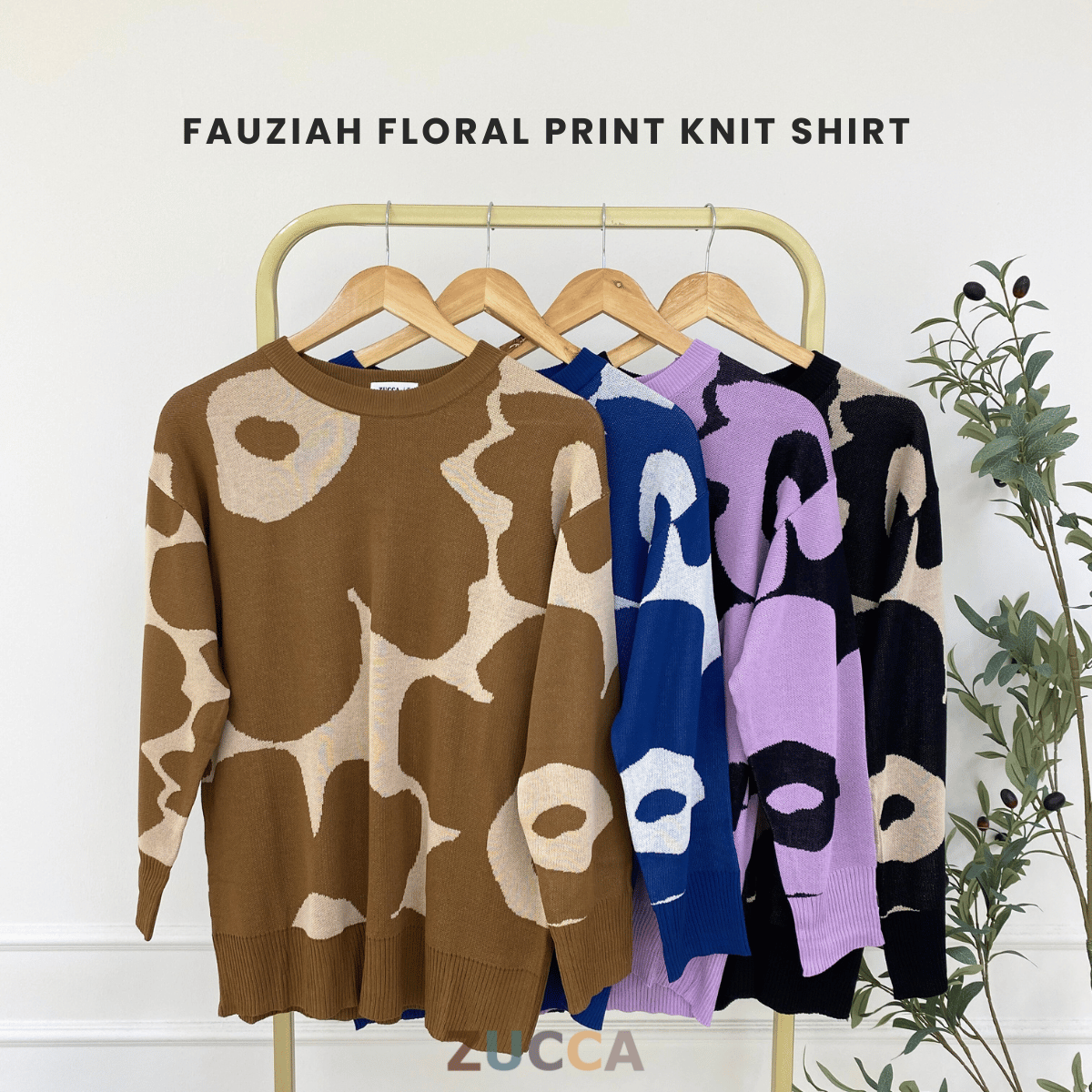 ZUCCA FAUZIAH FLORAL PRINT KNIT SHIRT - DM191 KOREAN STYLE