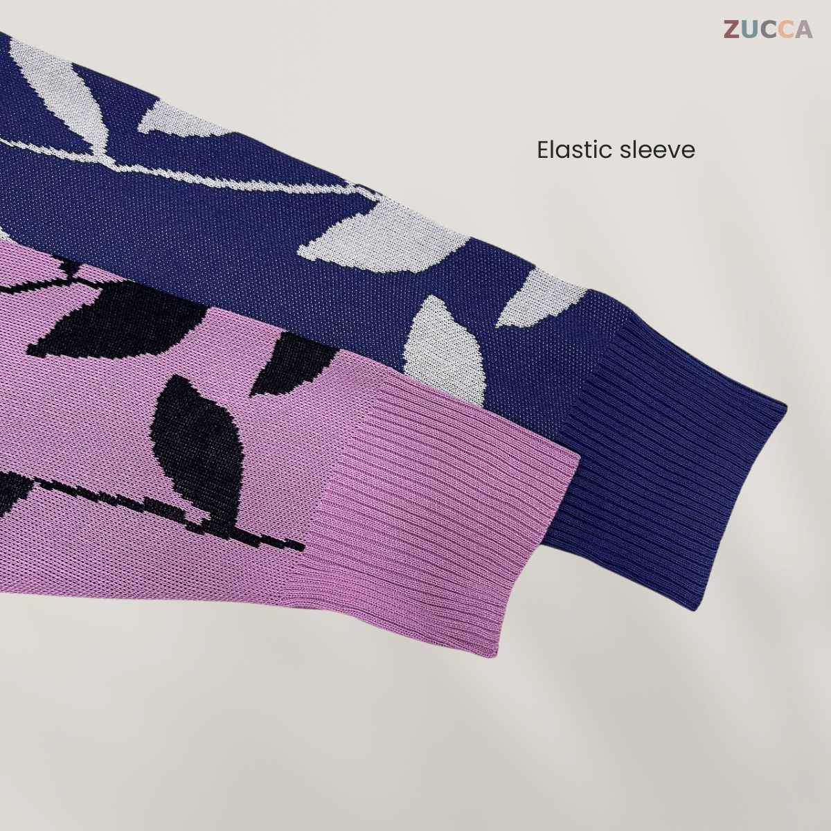 ZUCCA IZARA LEAF PRINT KNIT SHIRT - DM192 KOREAN STYLE