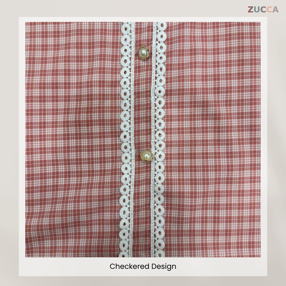 ZUCCA ZEETA KOREAN CHECKERED BUTTON BLOUSE - DM238