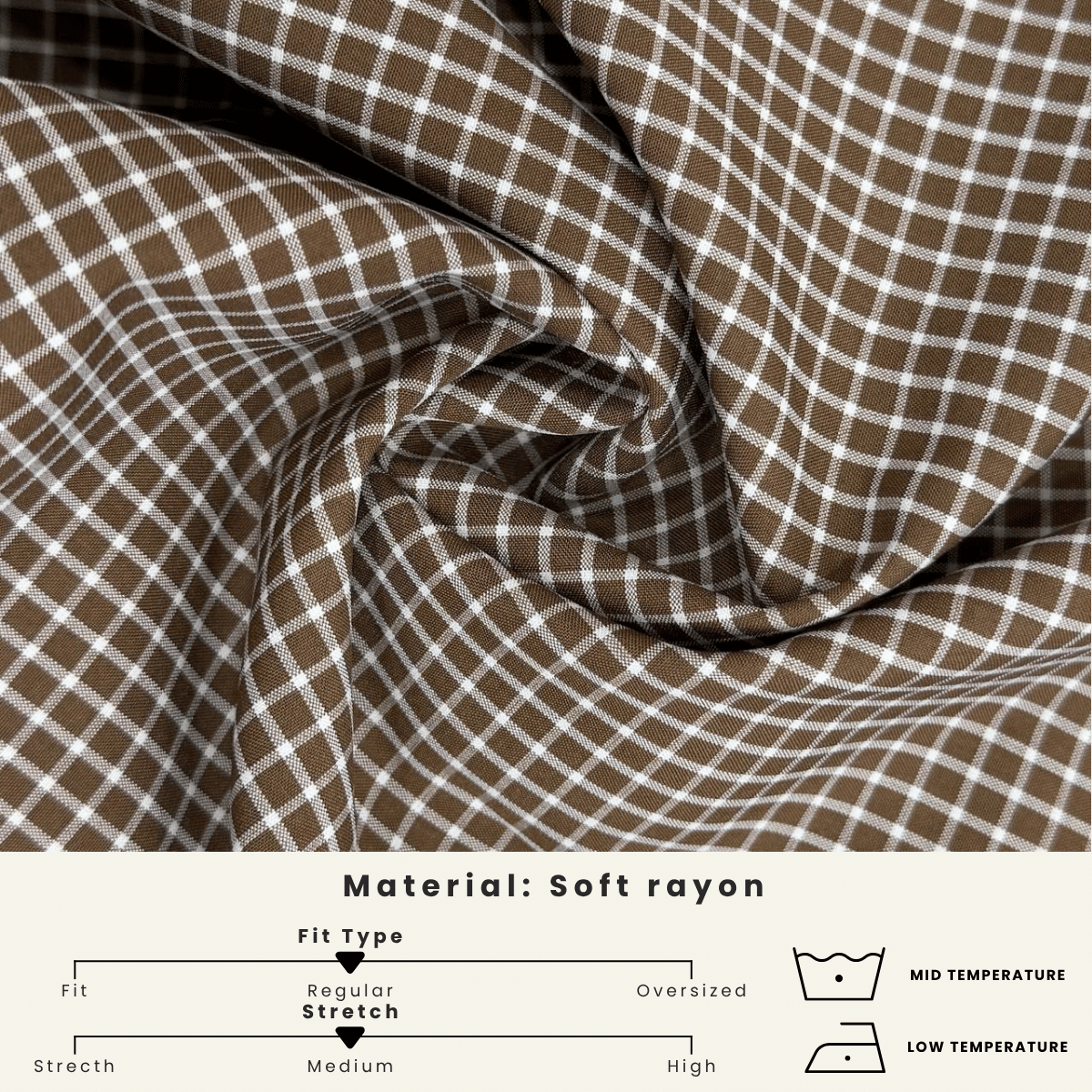 ZUCCA AVELIA GINGHAM CHECKER LONG BLOUSE - DM245 BAJU WANITA