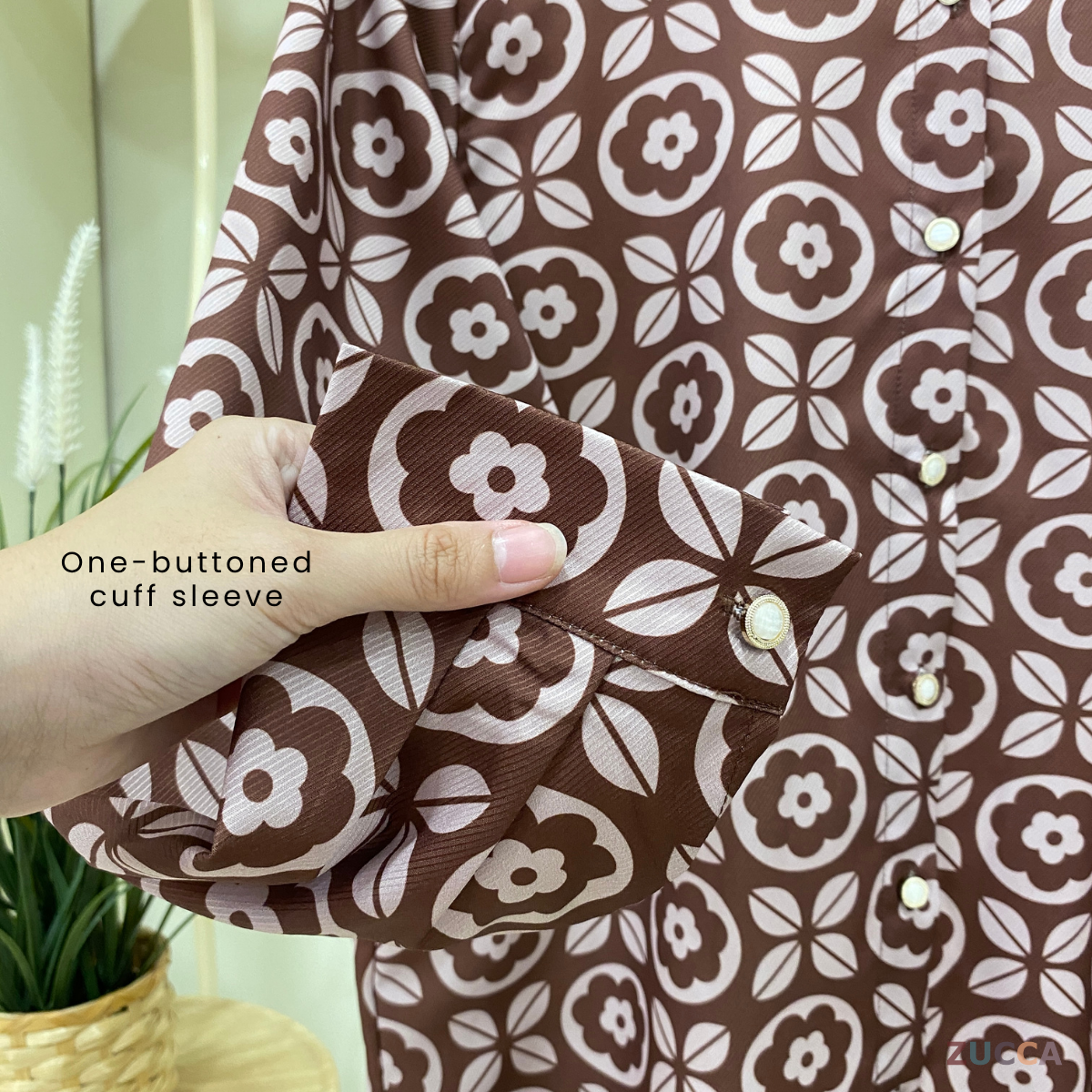 ZUCCA SIERRA ARTISAN PATTERNED BUTTON UP BLOUSE - DM249