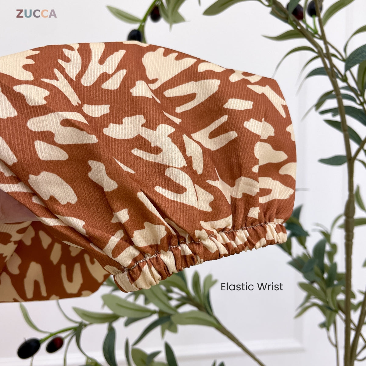 ZUCCA SHIMA RUFFLE NECK LEOPARD KASUAL WOMEN BLOUSE - DM250