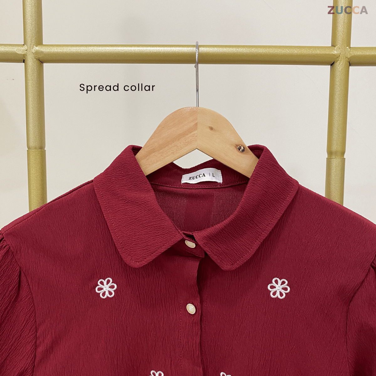 ZUCCA DILLA KEMEJA BERBUTANG PENUH DENGAN SULAMAN - DM251