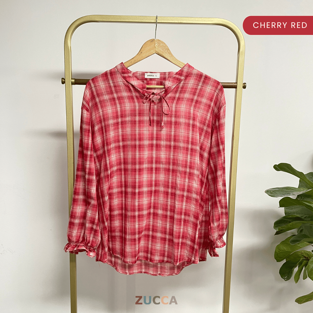ZUCCA HANIE CASUAL CHECKERED BLOUSE - DM253 Shirts