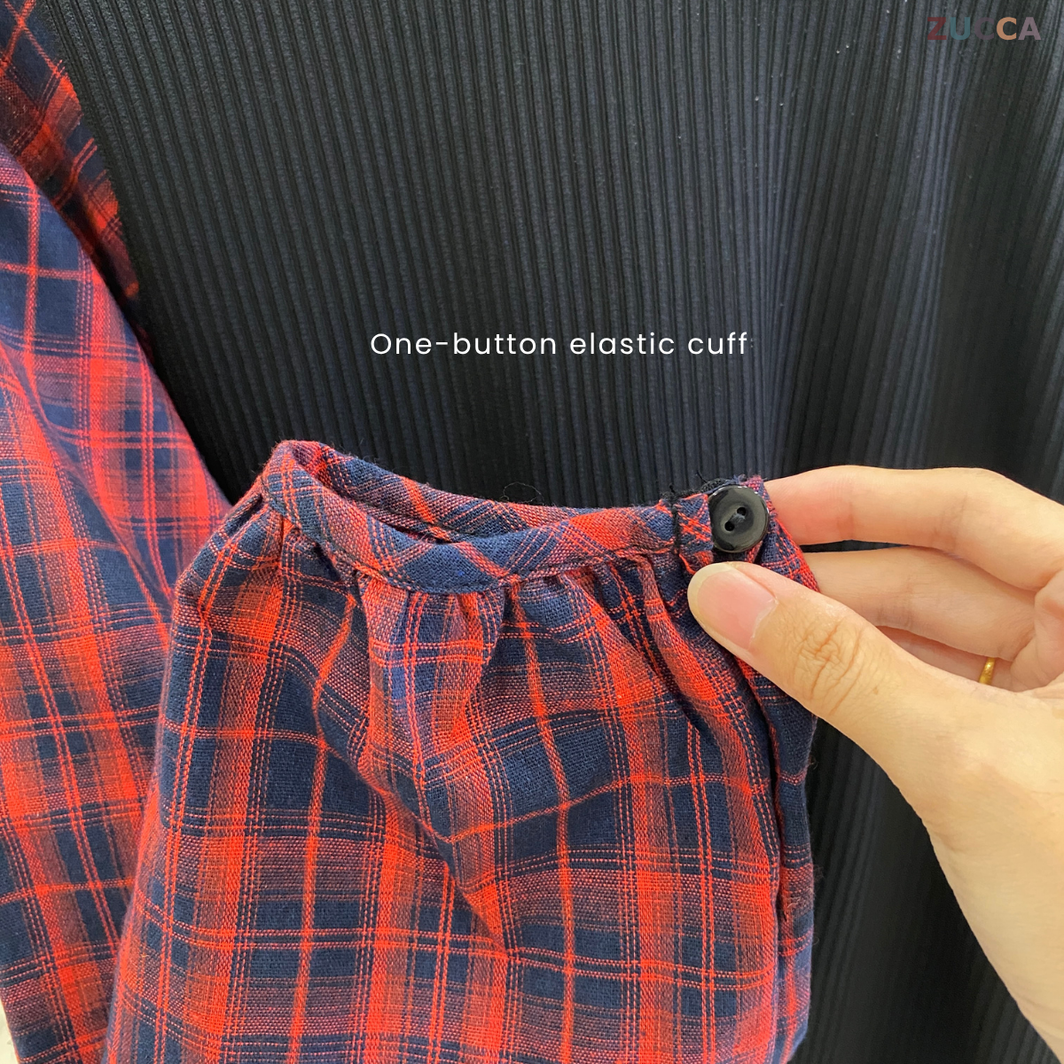 ZUCCA ALEENA BLOUSE PATCHWORK PLAID BERPETAK - DM254