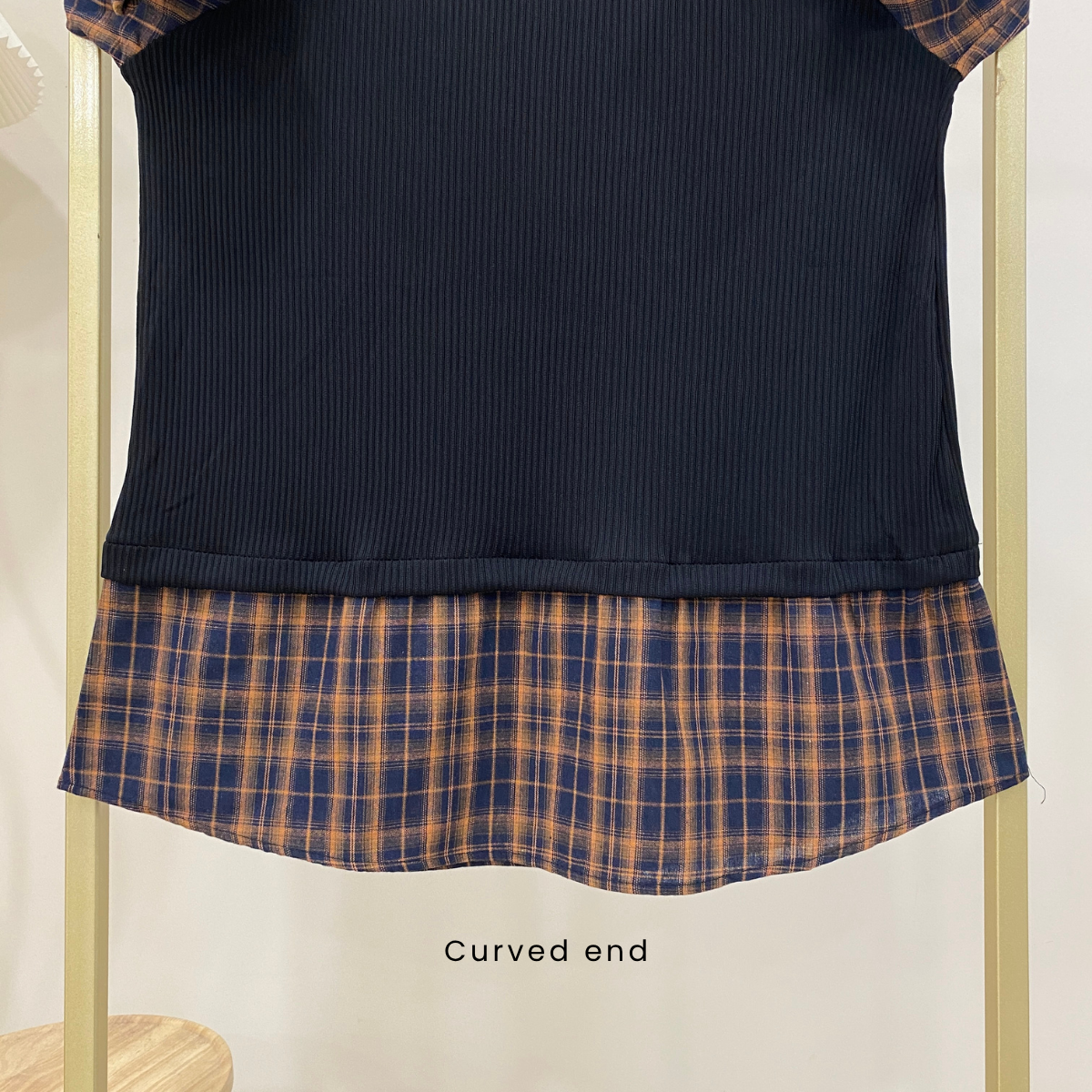 ZUCCA ALEENA BLOUSE PATCHWORK PLAID BERPETAK - DM254