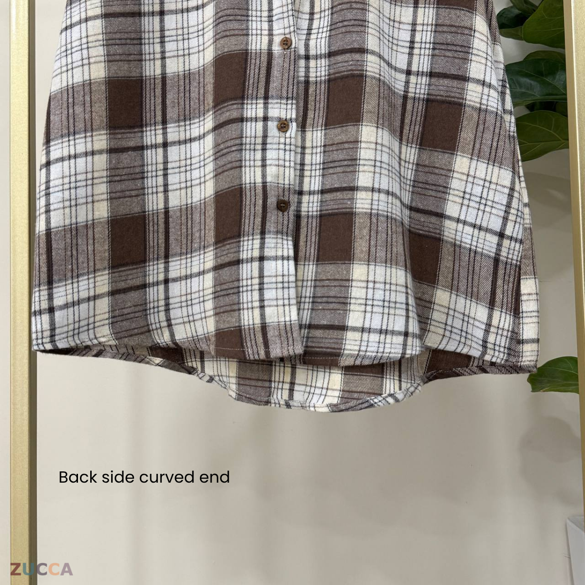 ZUCCA SARAYA FULL BUTTON CHECKERED BLOUSE - DM255