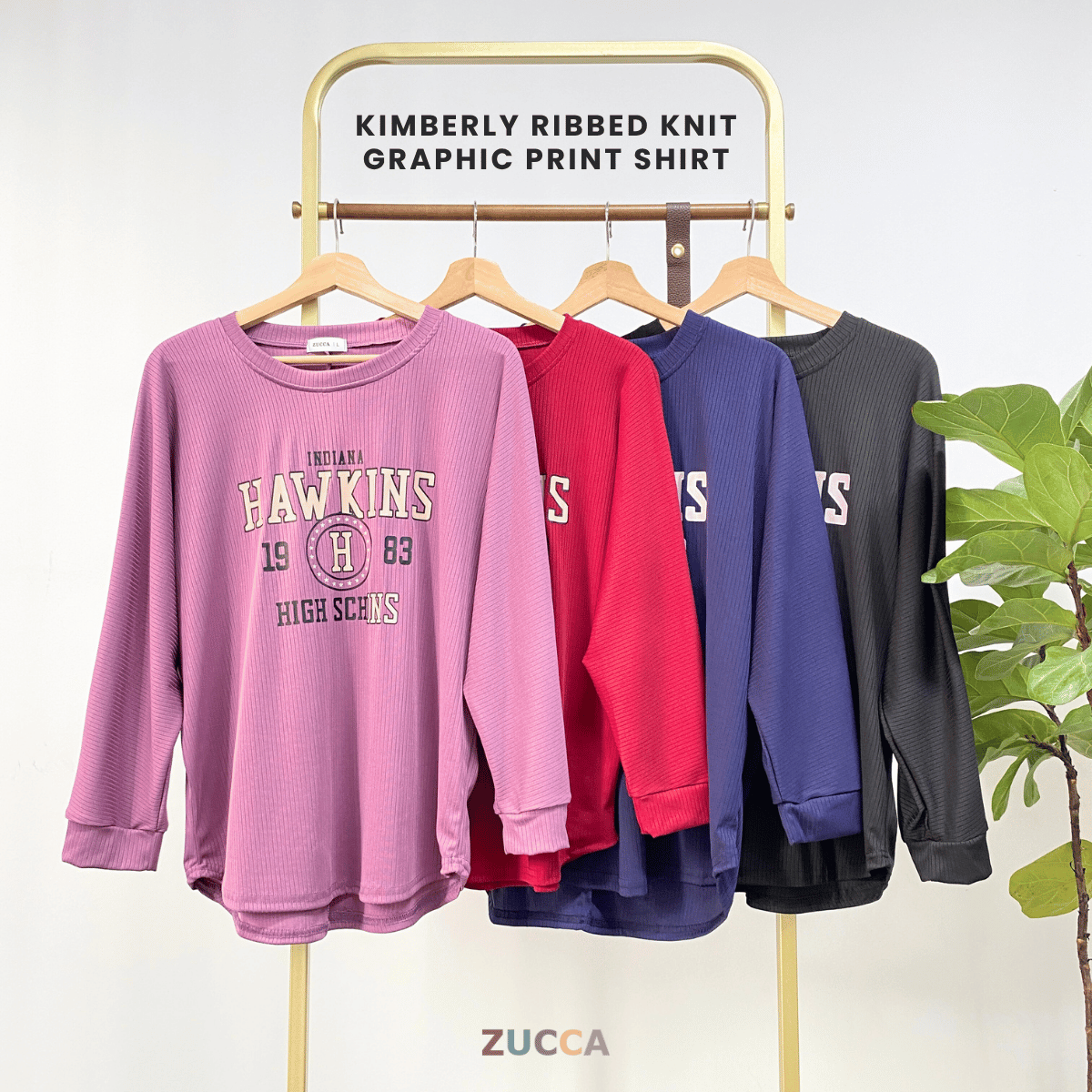 ZUCCA KIMBERLY BAJU WANITA GRAFIK KNIT - DM258