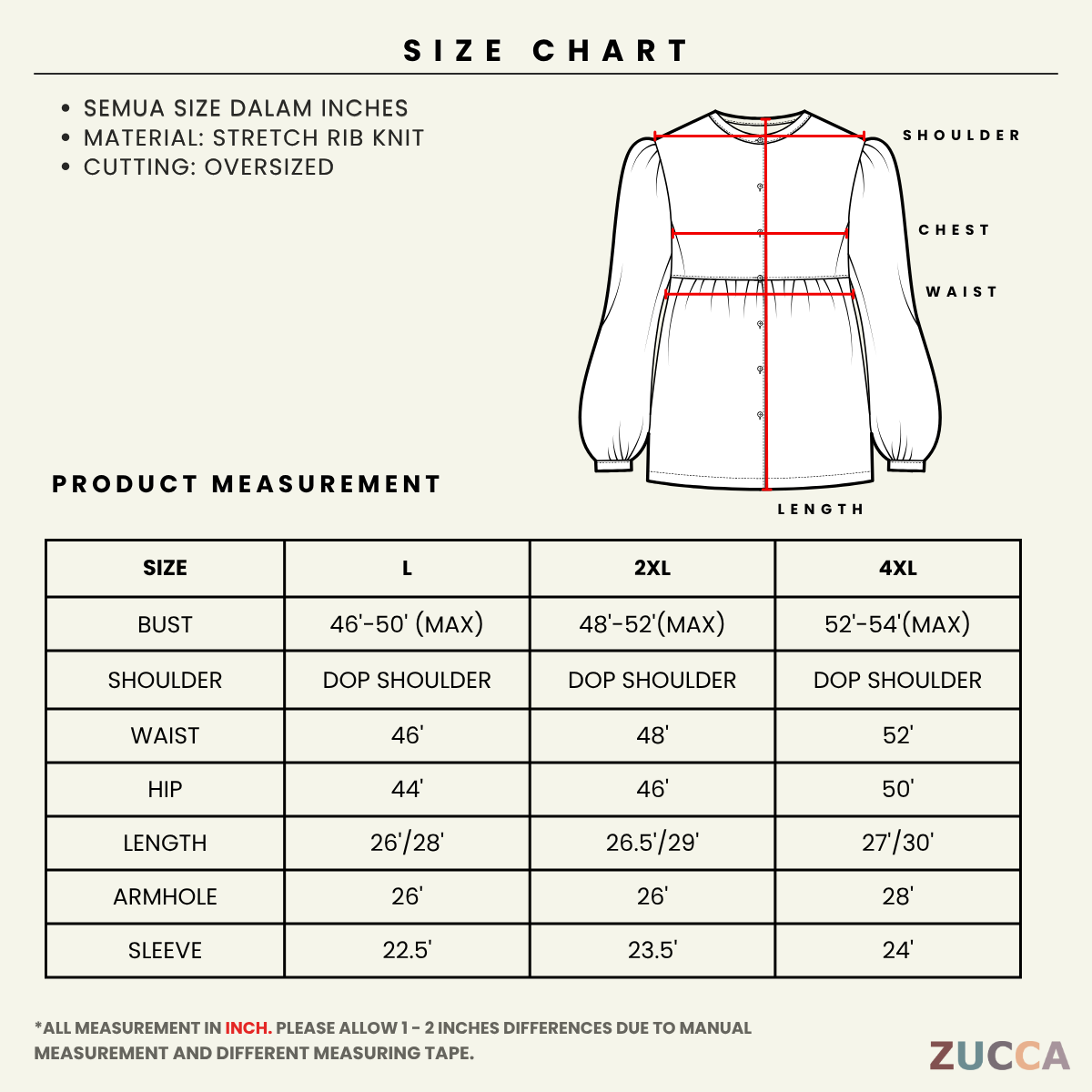 ZUCCA SIENA EMBROIDERY FLORAL WOMEN BLOUSE - DM259 RIB KNIT