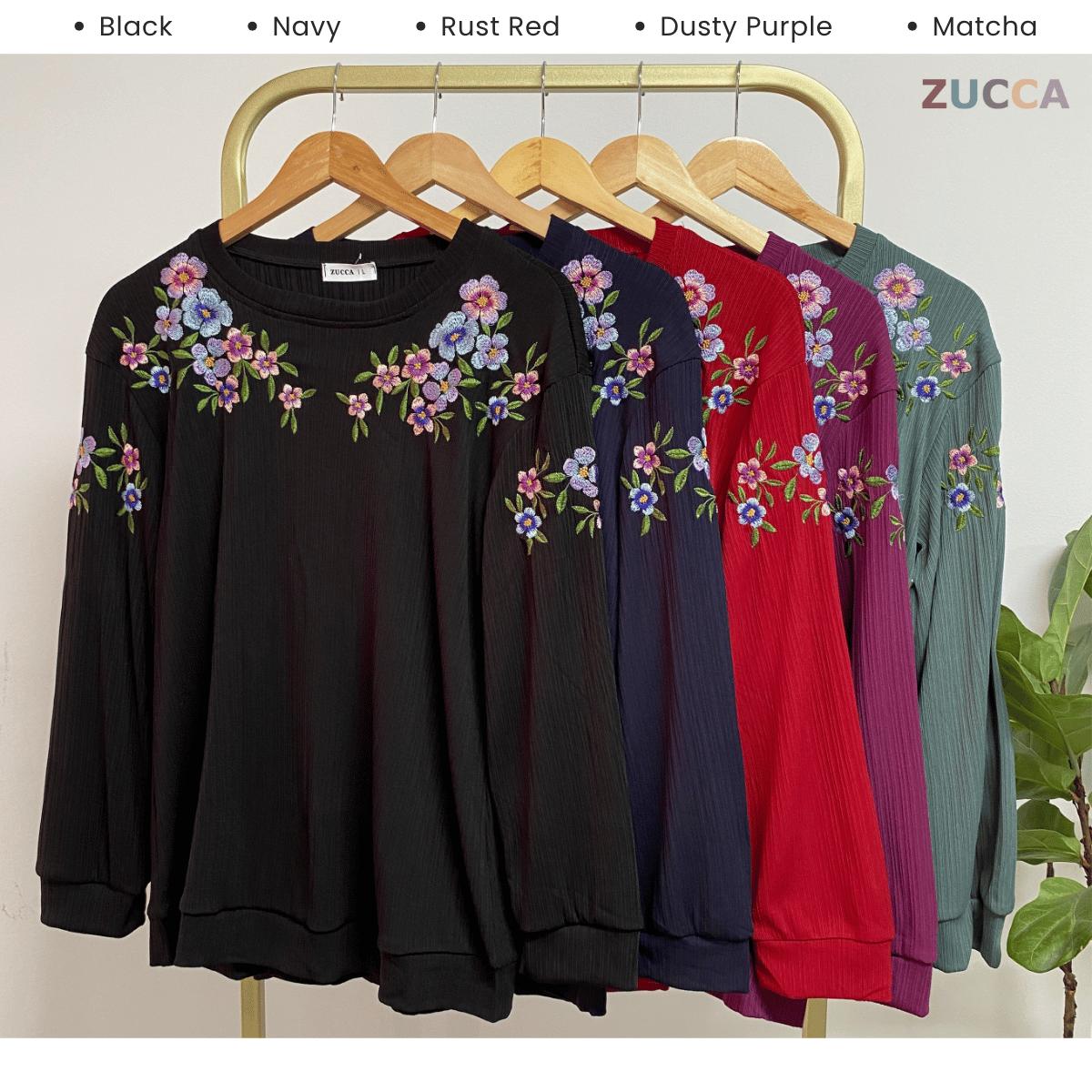 ZUCCA FIONA PULLOVER KASUAL EMBROIDERY-DM263