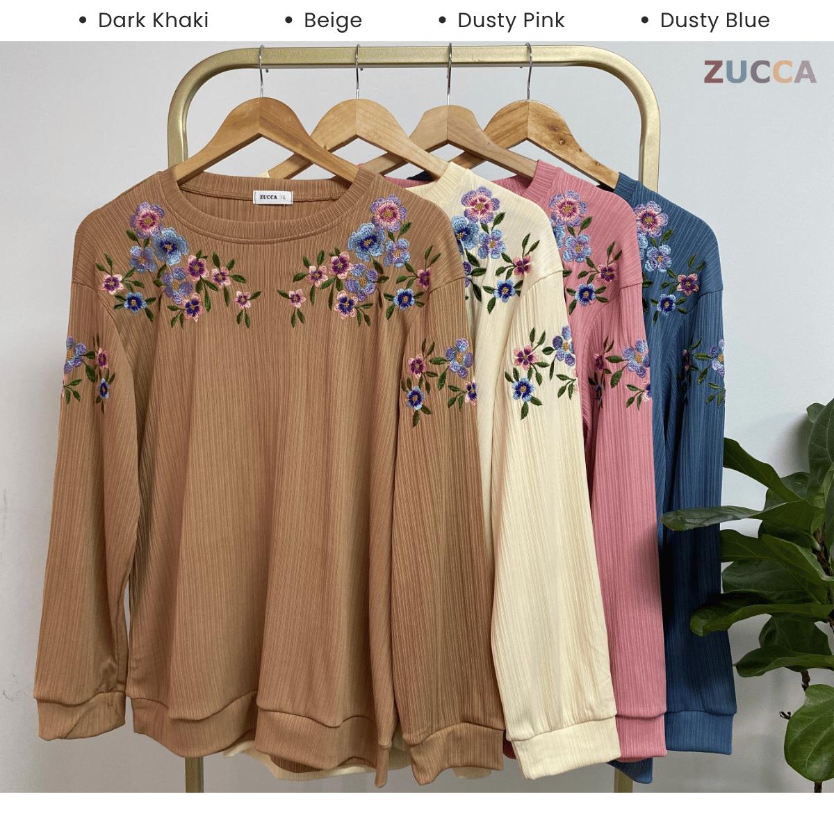 ZUCCA FIONA PULLOVER KASUAL EMBROIDERY-DM263