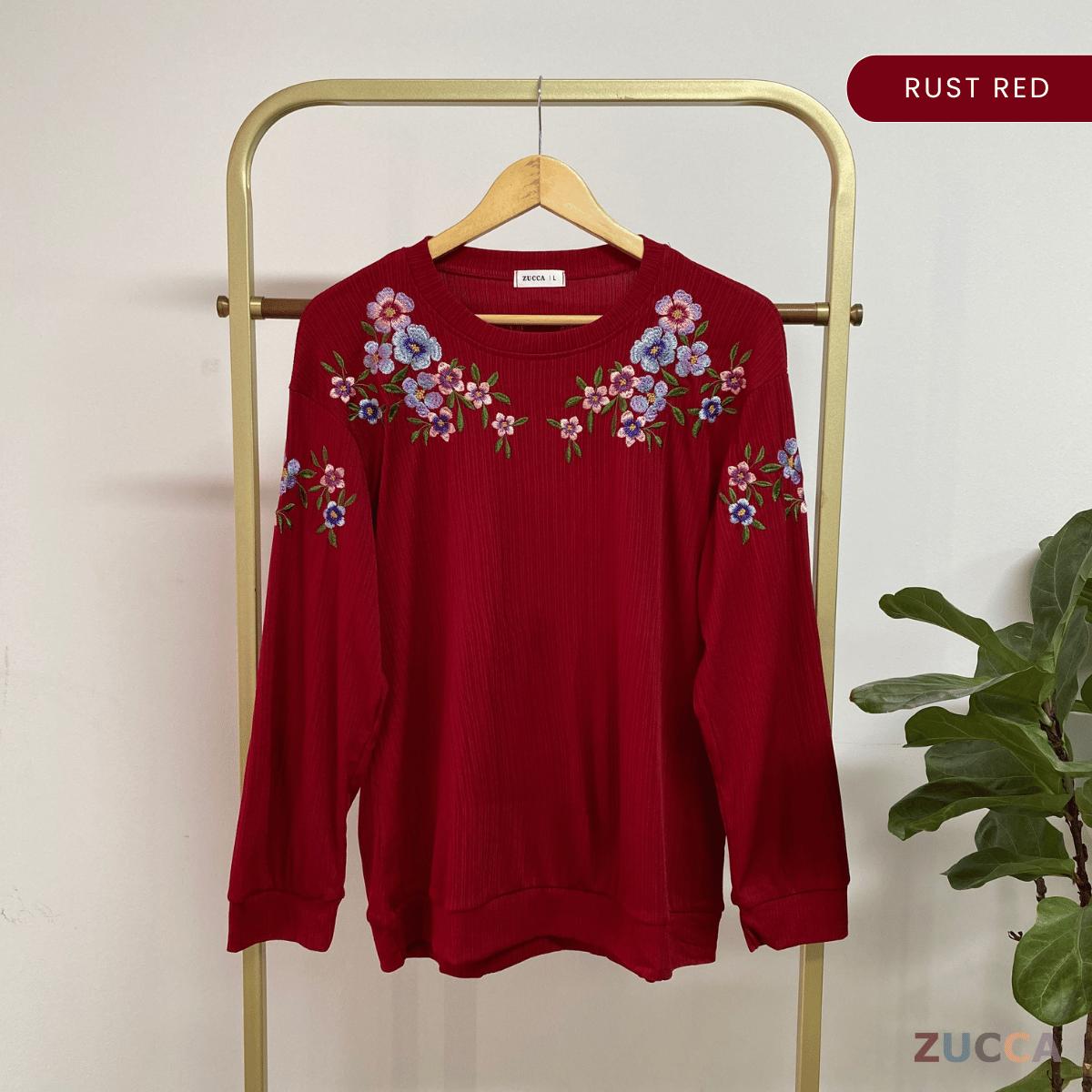 ZUCCA FIONA PULLOVER KASUAL EMBROIDERY-DM263