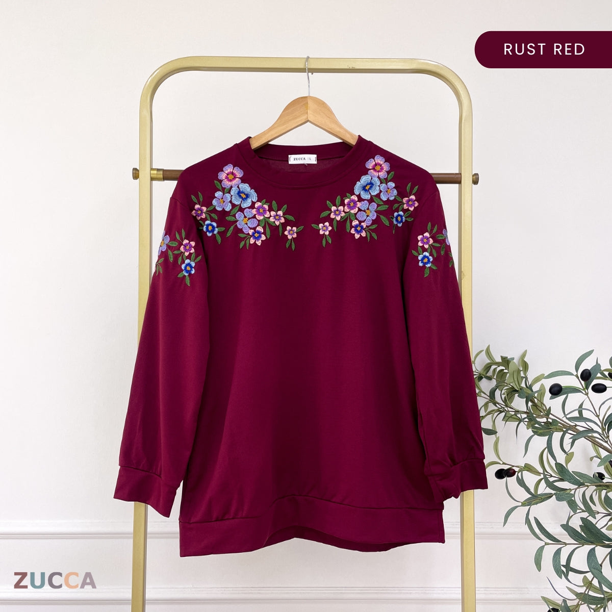 ZUCCA FIONA PULLOVER KASUAL EMBROIDERY-DM263