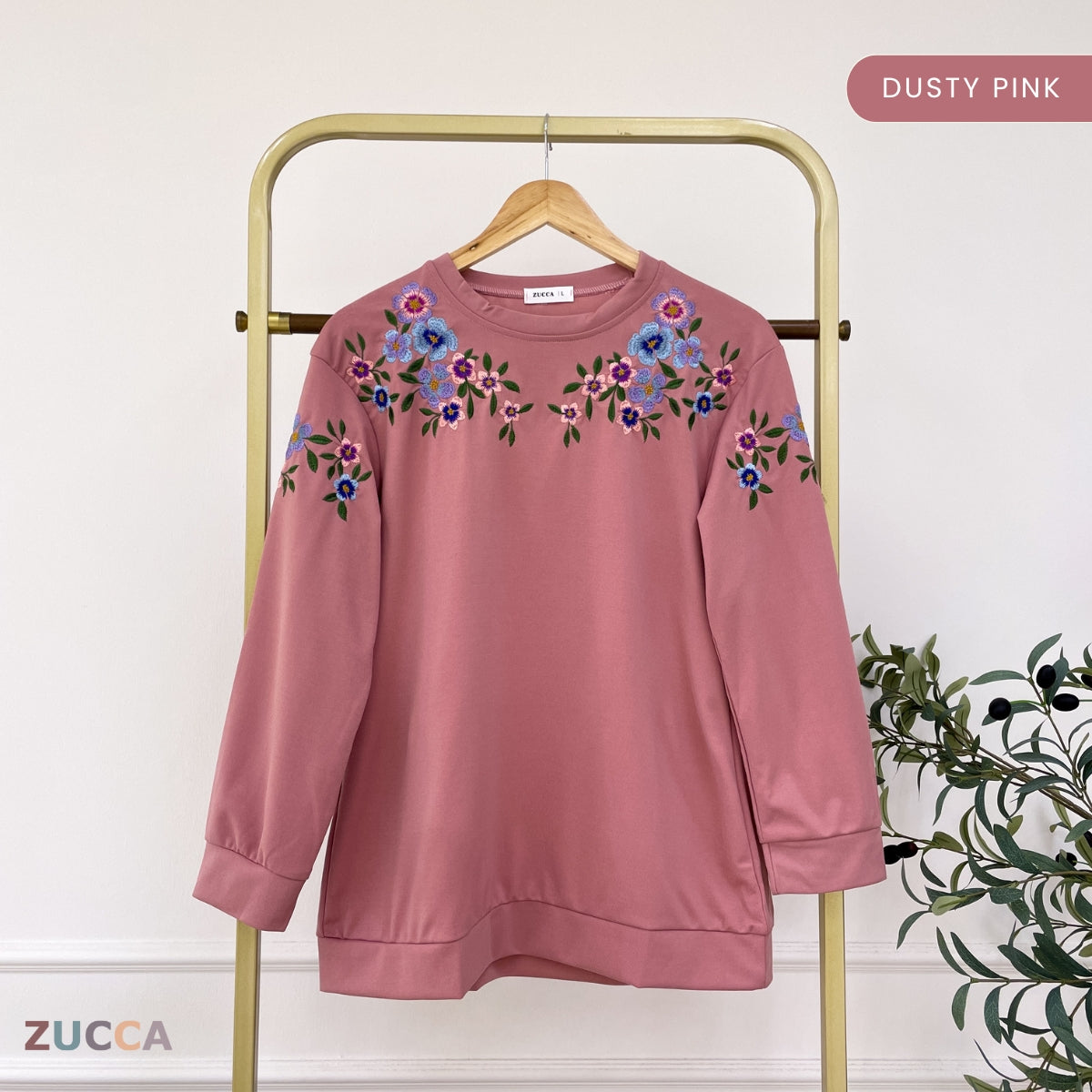 ZUCCA FIONA PULLOVER KASUAL EMBROIDERY-DM263