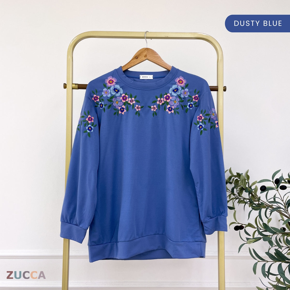 ZUCCA FIONA PULLOVER KASUAL EMBROIDERY-DM263
