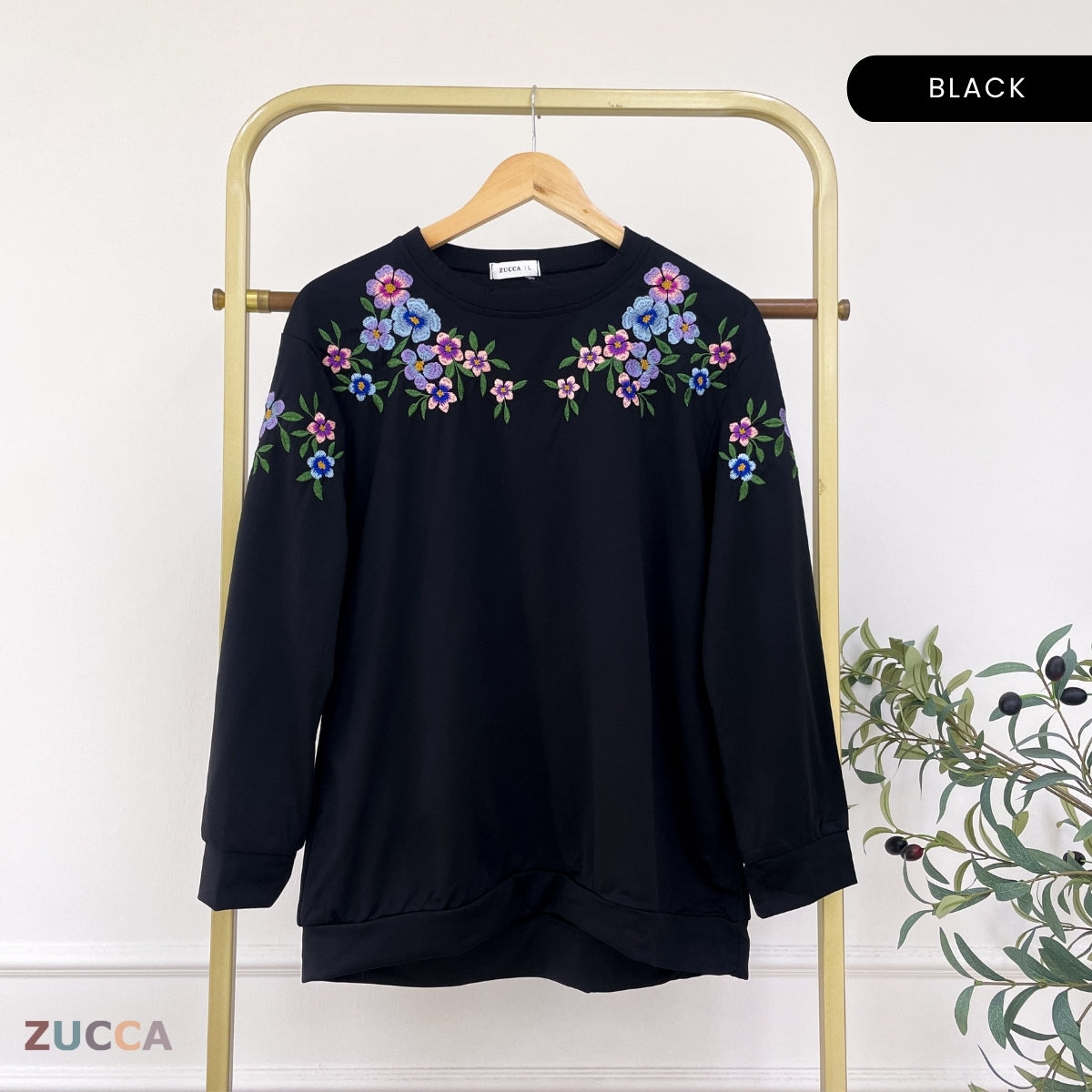 ZUCCA FIONA PULLOVER KASUAL EMBROIDERY-DM263