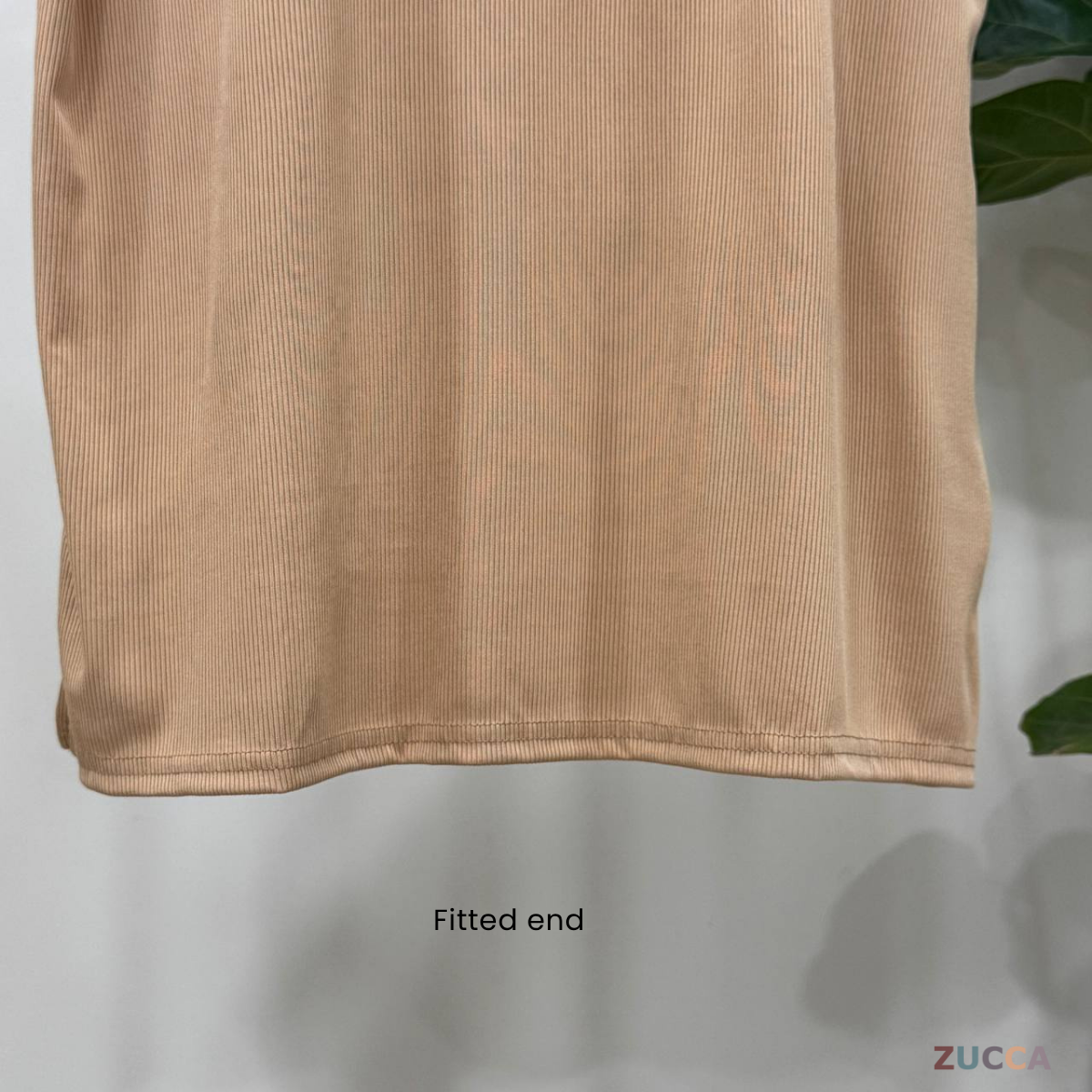 ZUCCA HELENA BAJU KASUAL WANITA - DM266 COTTON RIBBED SHIRT