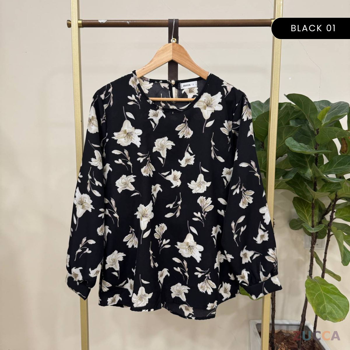ZUCCA TISHA BLOUS WANITA BERCORAK BUNGA - DM267