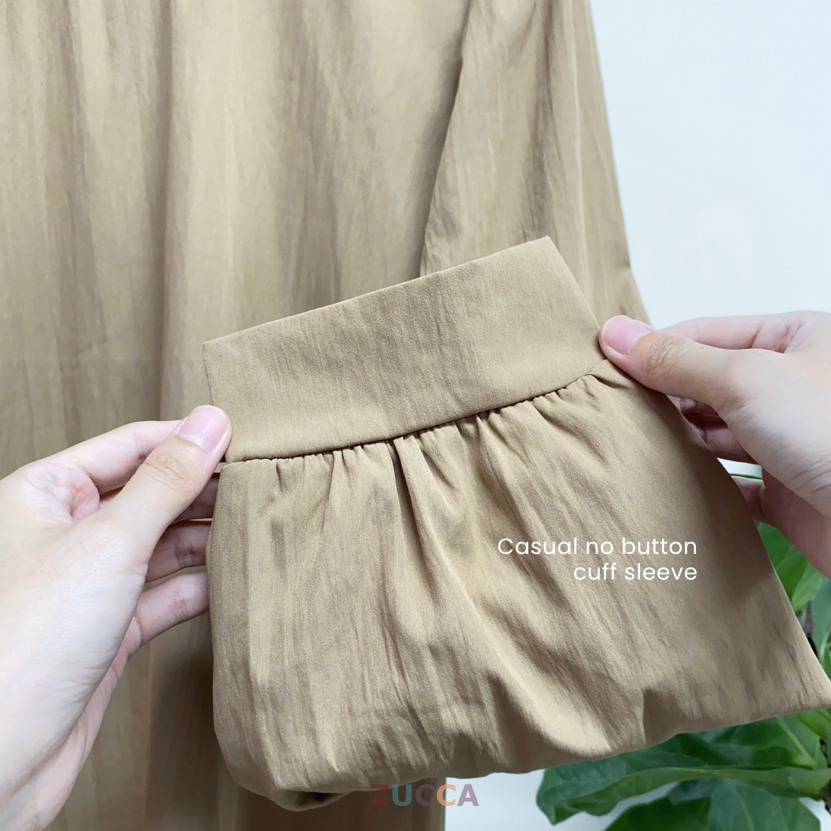 ZUCCA ATHENA BLAUS KASUAL WANITA - DM268 CRINKLED COTTON BLOUSE