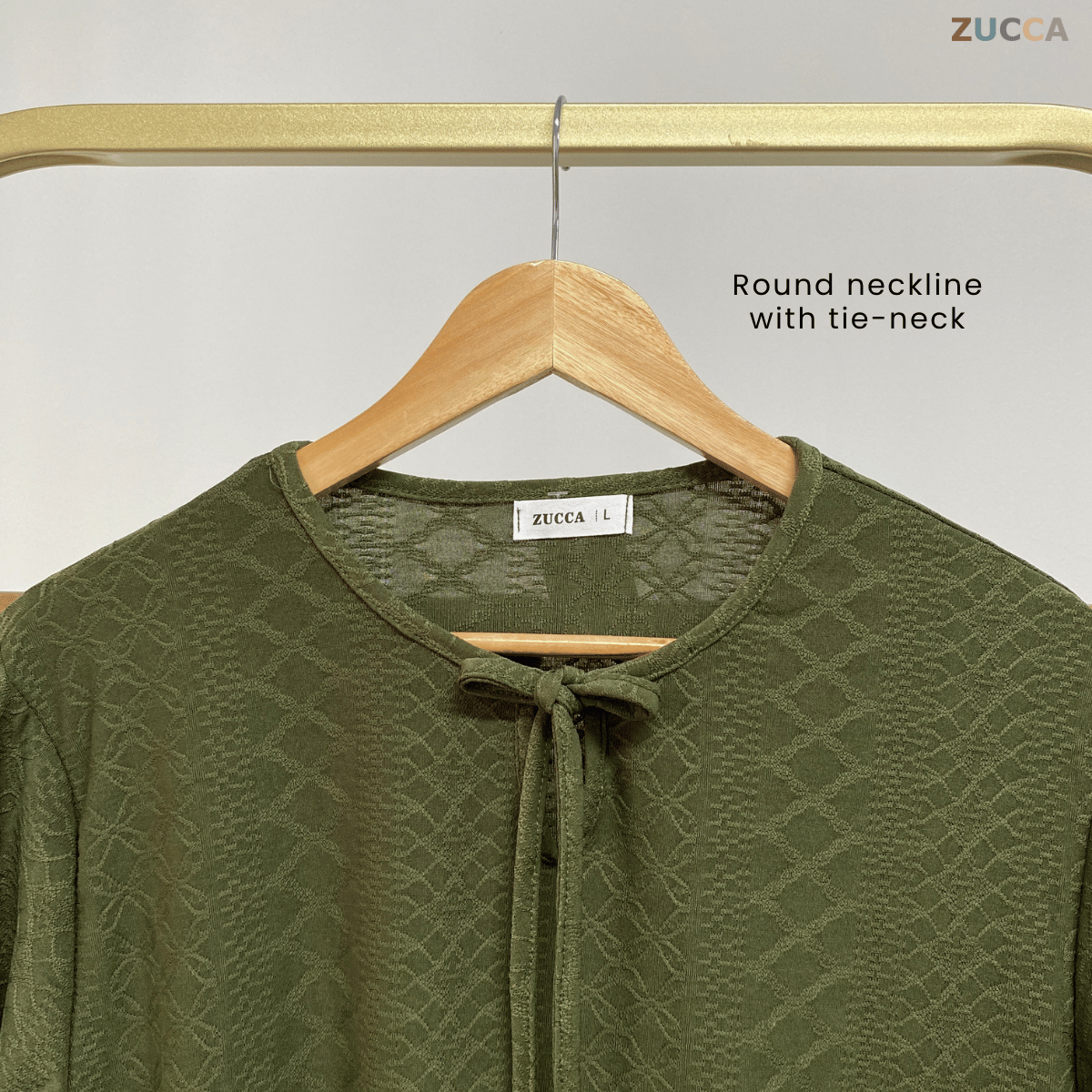 ZUCCA ANAIS BLOUS JACQUARD BERTEKSTUR - DM271
