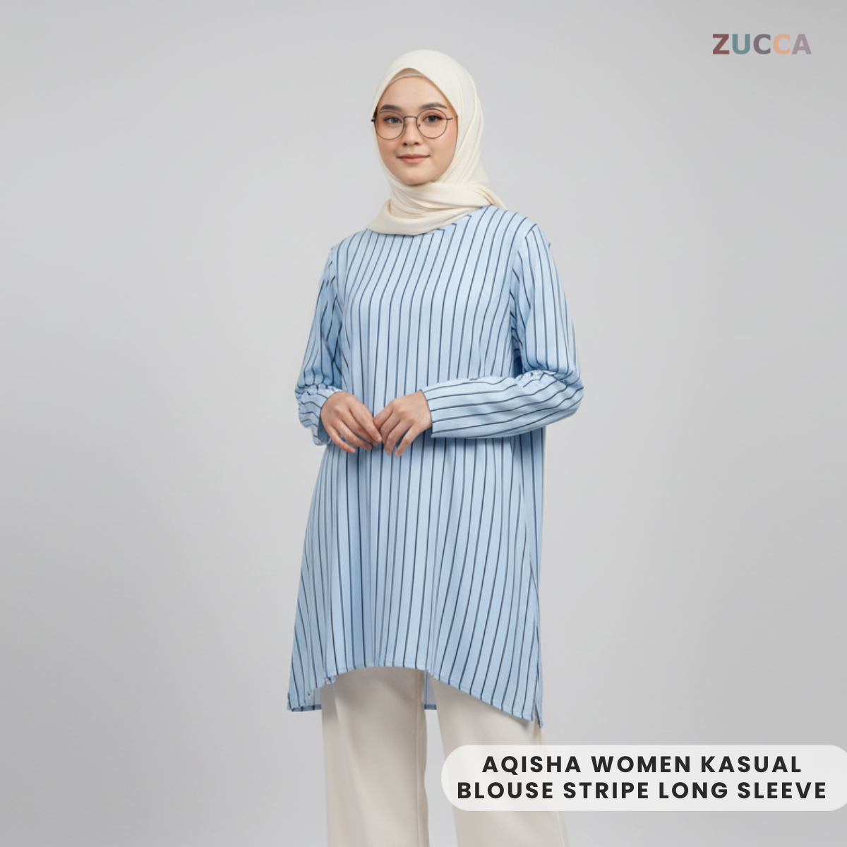 ZUCCA AQISHA WOMEN KASUAL BLOUSE BERJALUR LONG SLEEVE - DM278